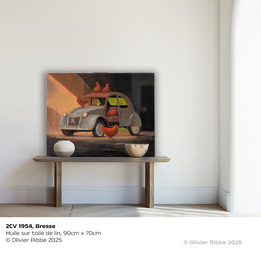 2CV 1954, Bresse
Huile sur toile de lin, 90cm x 70cm 