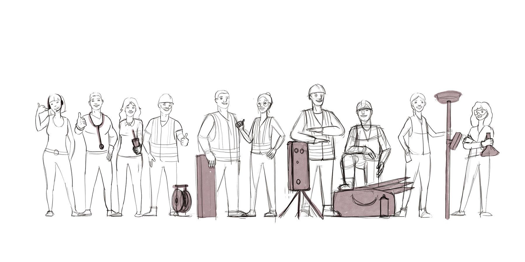 crayonnés character design