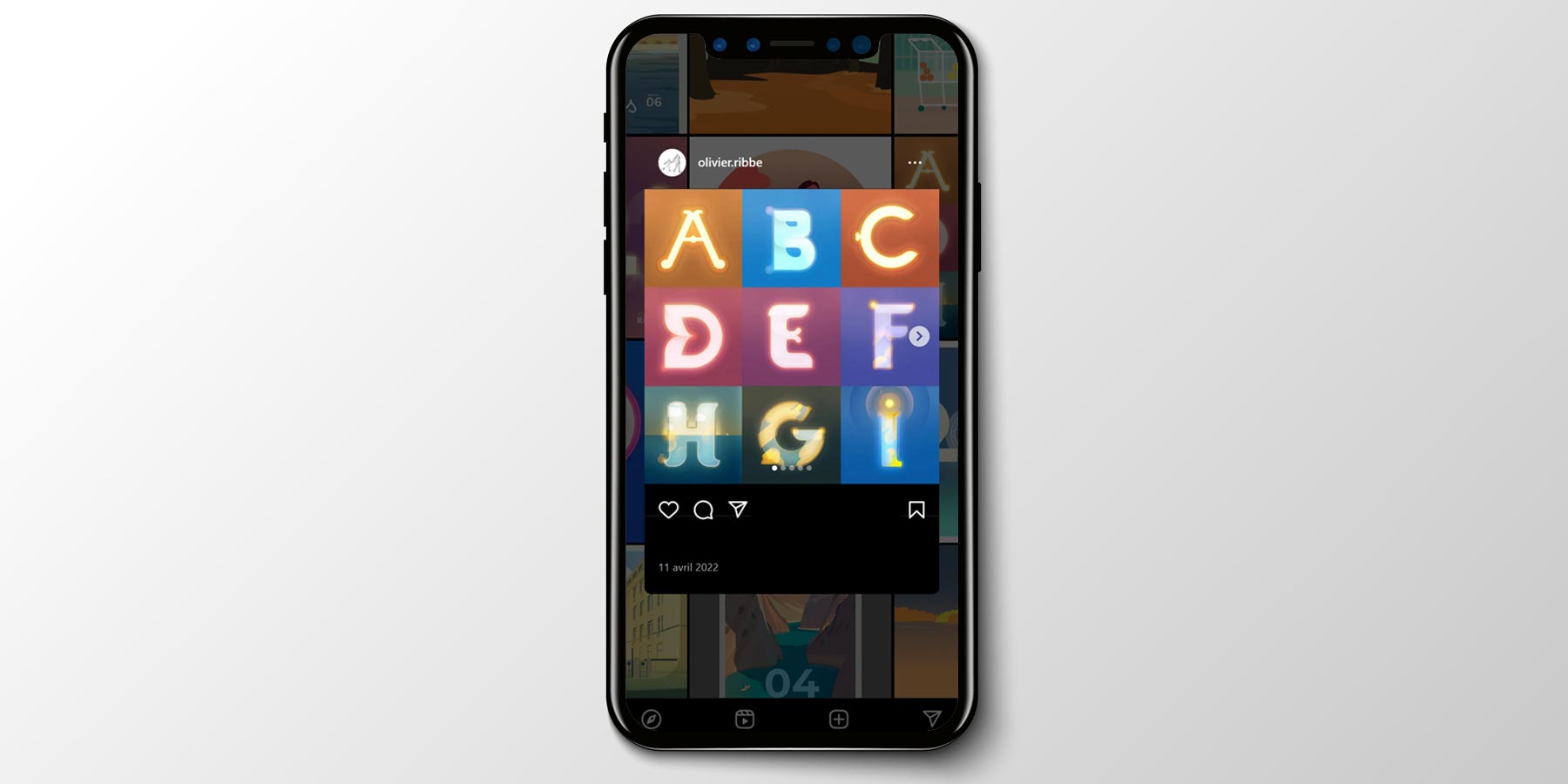 Design de typographie sur un thème coloré