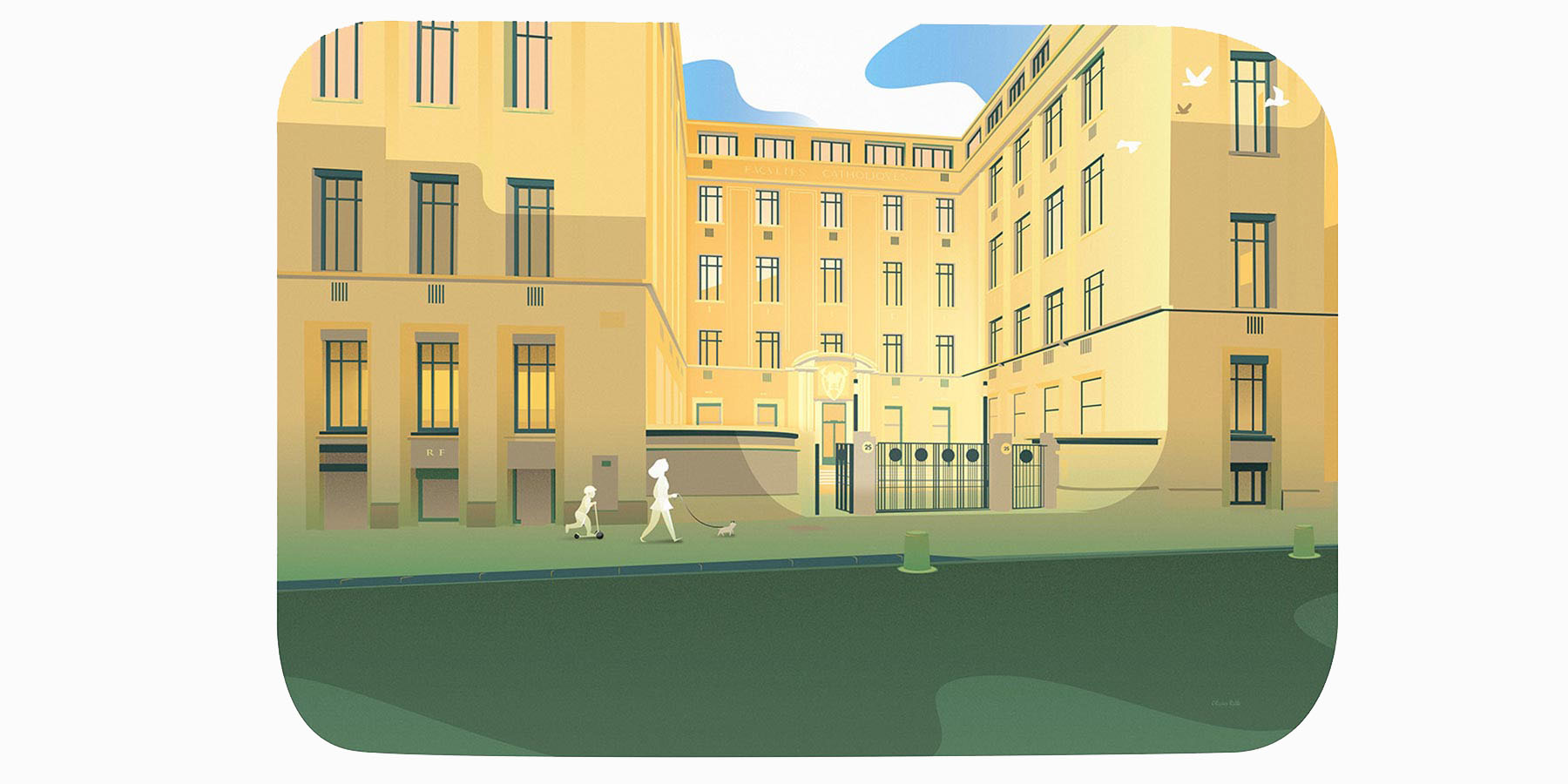 Illustration architecturale d’un bâtiment à Lyon : illustration d’architecture