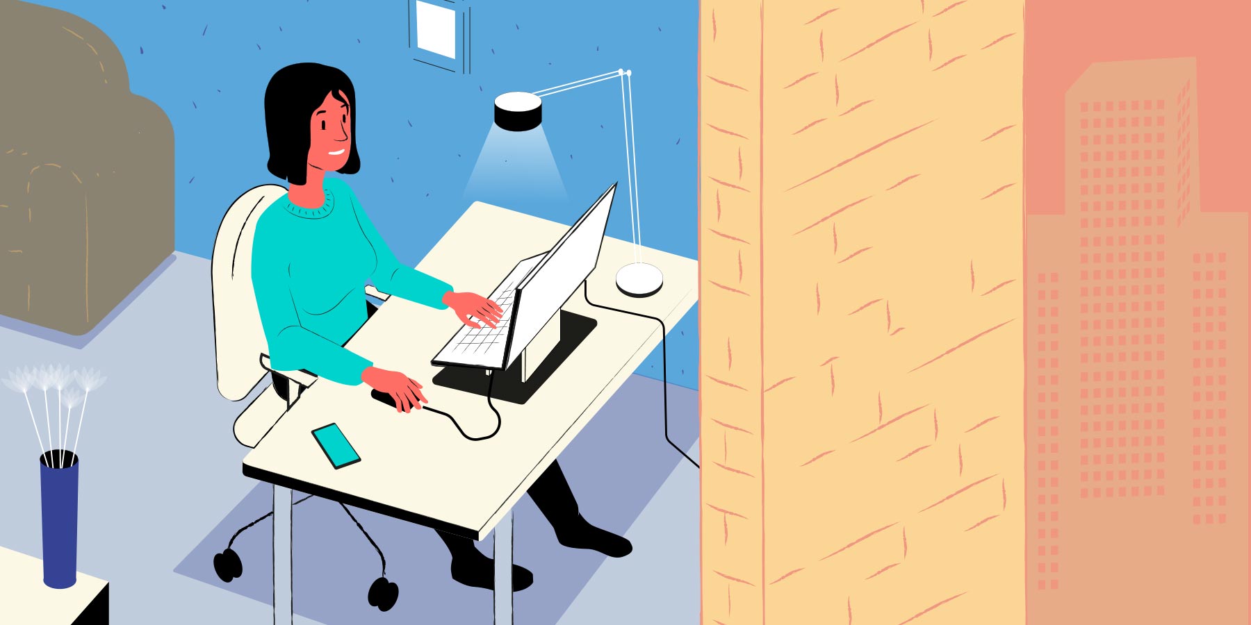 Illustrations pour l’animation en motion design de quatre vidéos pour une agence marseillaise
