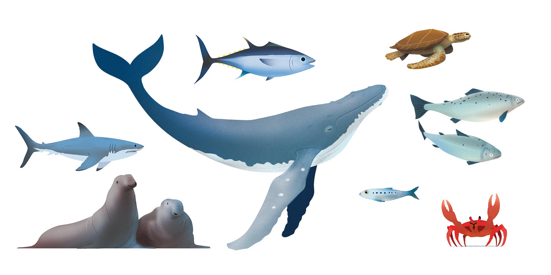Illustration à Londres sur le thème des animaux migrateurs