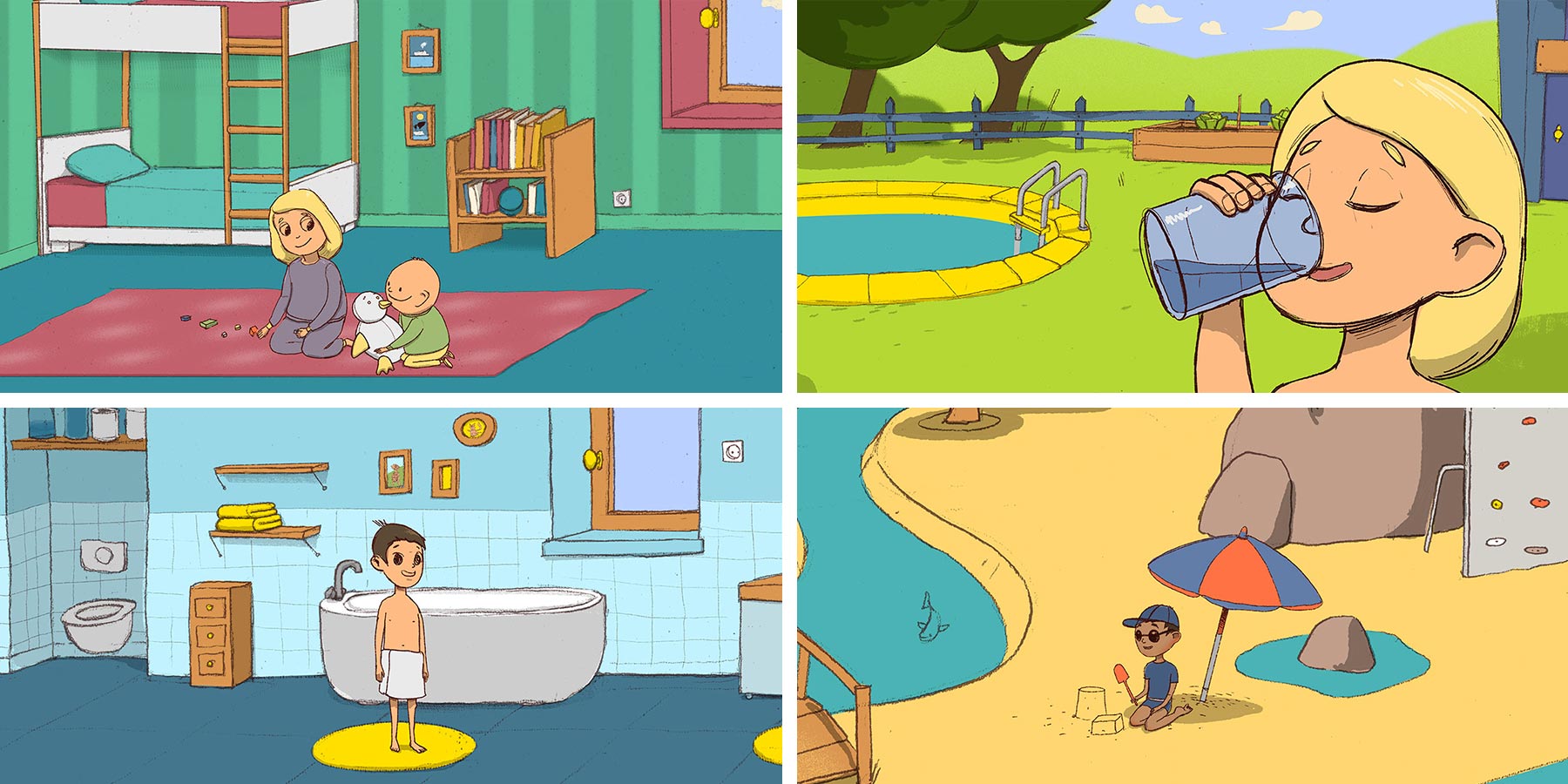 Illustrations pour la prévention des risques domestiques à Paris