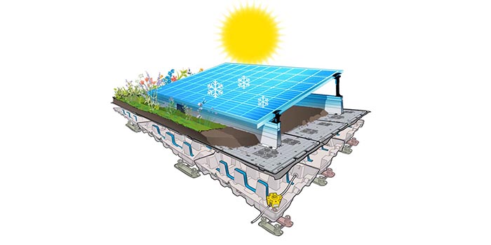 Motion design pour le lancement d'un produit innovant de toiture hydrobiosolaire.