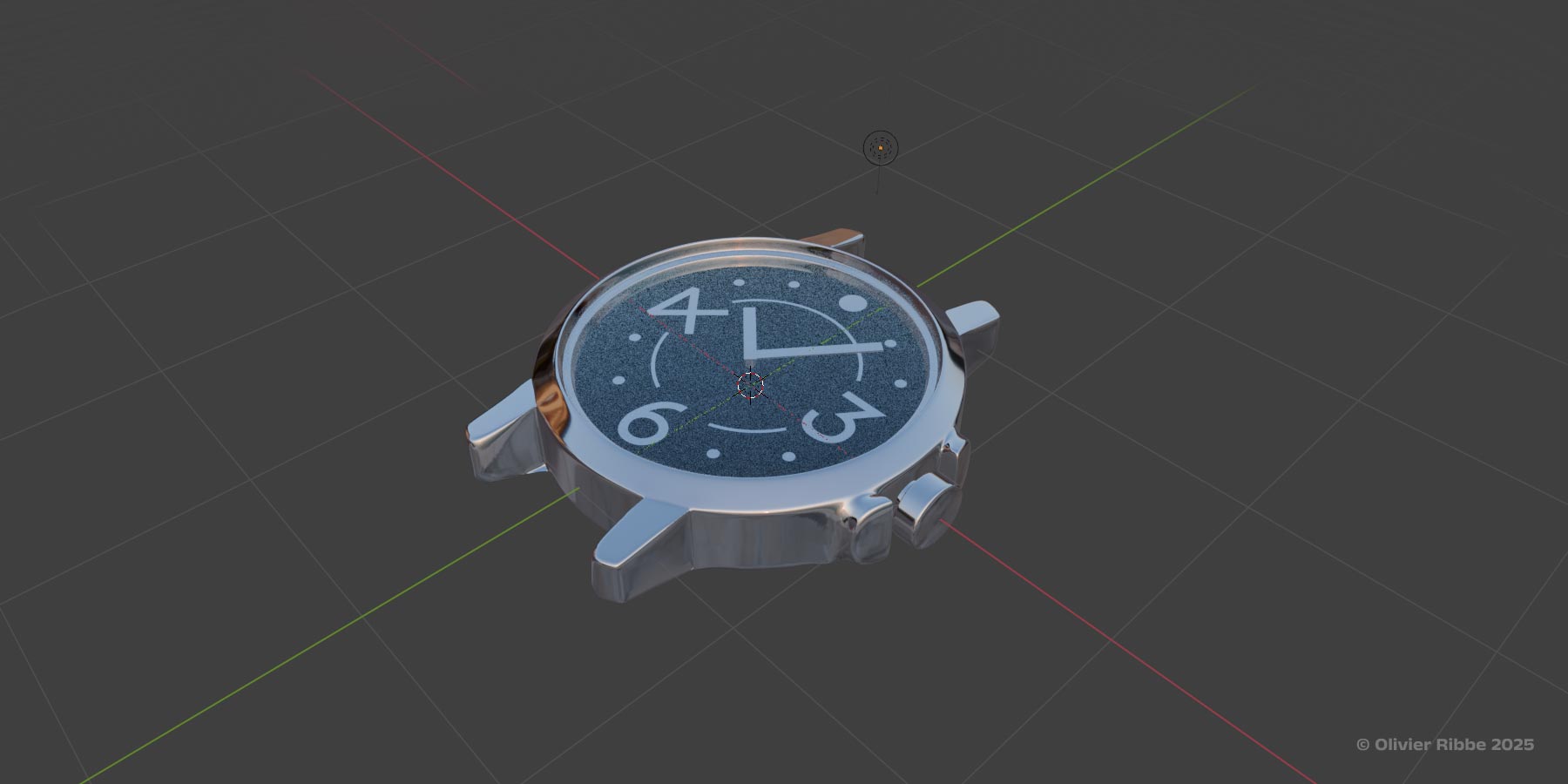 Rendu de modèle de montre par Olivier Ribbe